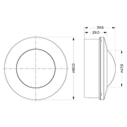 Sensor de movimiento(PIR) para empotrar y superficie 360°, 3m