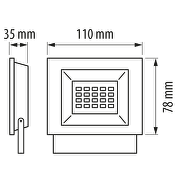 Proyector de LED EcoSlim 10W, 4200K, 220V, IP65, SMD2835,difusor mate