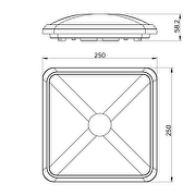 LED plafón con sensor de microondas dimable 12W 4000K IP20 cuadrado