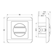 Sensor de movimiento (PIR) para caja de mecanismo ajustable a dos hilos 6m, IP20