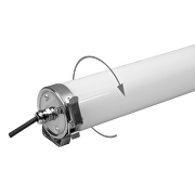 Pantalla estanca cilíndrica de LED 1,20m 40W 4000K 220V-240V AC IP69K IK10 5200lm;giratoria