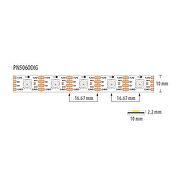 Tira de LED digital RGB , 25.8W/m (0,43W/pixel), IC WS2815B, 12V DC, 60 pixels/m (60 LED/m), IP20, 5m