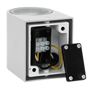 Luminaria de fachada con haz de luz individual, GU10, IP44,montaje en pared,blanco