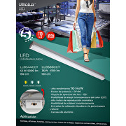 LED luminaria lineal CCT, 1.50m, 44W, 220V-240V AC, IP20