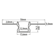 Perfil de aluminio para placas de yeso laminado (pladur) 3m,estrecho , 13mm