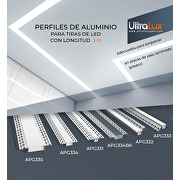 Perfil de aluminio para placas de yeso laminado (pladur) 3m,estrecho , 13mm