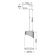 Proyector de carril, monofásico, GU10, 220-240V AC, IP20,blanco/negro