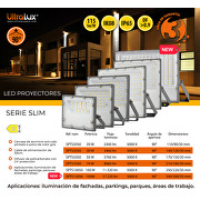 Proyector LED SLIM 30W, 5000K(luz neutral),90°, 220-240V AC, IP65,gris