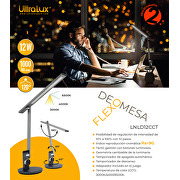 Flexo de LED 12W, 3000K/4000K/6500K(CCT), 220-240V AC