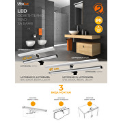 LED aplique de baño – para espejo,pared o mueble , 12W, 4000К,resistente al agua IP44,cromo