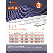 Pantalla estanca de LED serie slim 1.50m, IK08, 42W, 4000K, 220-240V AC, IP65