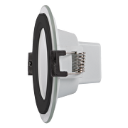 LED downlight de cristal , redondo, 6W, 4200K, 220-240V AC, IP44, RING NEGRO
