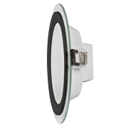Downlight de LED de cristal, redondo, para empotrar, 18W 4200K(luz neutral), 220V-240V/AC IP44,Flickerless, negro