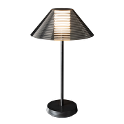 Lámpara de mesa 1,5W,3000K,IP44,dimable, recargable, negra, 6h