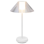 Lámpara de mesa 1,5W,3000K,IP44,dimable, recargable, blanca, 6h