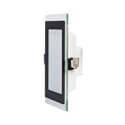 LED downlight de cristal ,cuadrado, 18W, 4200K, 220-240V AC, IP44, RING NEGRO