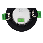 LED downlight de empotrar, 6W, IP44,negro, con opción de elegir la temperatura de color CCT.