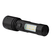 LED linterna con zoom y luz lateral 8W/8W, 6500K/3500K, 5V DC, IP44