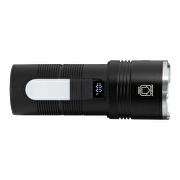 LED linterna con zoom, con iluminación lateral y función power bank 10W/3W,6000mA, 5V DC, IP44