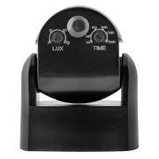 Sensor de movimiento 2xPIR IP65 superficie 180º/360º 9m NEGRO, lente negra