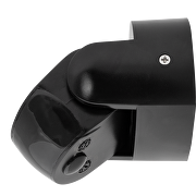 Sensor de movimiento 2xPIR IP65 superficie 180º/360º 9m NEGRO, lente negra