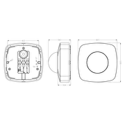 Sensor PIR de movimiento y presencia 360º IP65 superficie negro, lente negra 10m