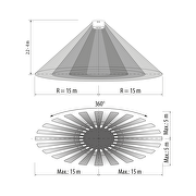 Sensor de pasillos 3XPIR IP20 superficie 360º 30m blanco, 2000W/1000W,