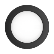 LED downlight para muebles de empotrar, redondo , 4W, 3000K/4000K/6500K(CCT), 12V DC, IP44,negro