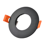 Aros de empotrar promo pack 4+1, redondo, fijo , color negro, PVC, IP20