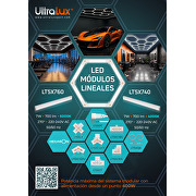 LED luminaria modular lineal 7W, 6000K, 220-240 V AC, 270°, 700lm, IP20