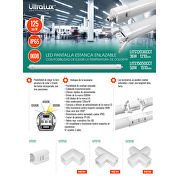 Conector  L  para pantallas estancas enlazables LITS12036CCT y LITS15050CCT