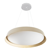 Plafón de LED dimable 3000K-6000К (ССТ), con mando a distancia , beige/madera, redondo, max.72W, IP20