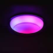 Plafón de LED 28W+5W, dimable ССТ(3000K-6000К)+RGB con mando a distancia, redondo, cuarzo ahumado, IP20