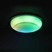 Plafón de LED 28W+5W, dimable ССТ(3000K-6000К)+RGB con mando a distancia, redondo, cuarzo ahumado, IP20