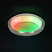 Plafón de LED 28W+5W, dimable ССТ(3000K-6000К)+RGB con mando a distancia, redondo, cuarzo ahumado, IP20