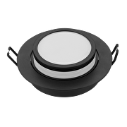 Aro decorativo de bajo deslumbramiento, redondo, orientable, color negro, IP20, GU10