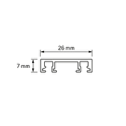 Carril slim de superficie, para sistema magnético 3m, 48V DC
