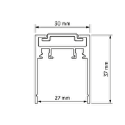 Carril profundo de superficie para sistema magnético 1m, 48V DC