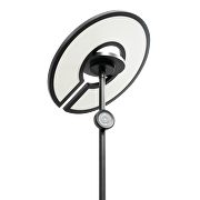 Lámpara de pie LED CCT+RGB con mando a distancia, regulable, color negro, 40W + 8W, IP20