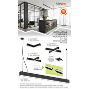 LED luminaria modular, cruzada X CCT, color negro , 40W