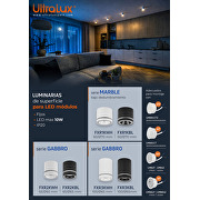 Luminaria fija redonda de superficie, con bajo nivel de deslumbramiento, color negro, IP20, para módulo LED,65mm
