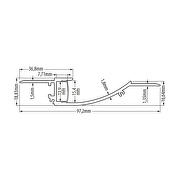 Perfil de aluminio para placas de yeso laminado (pladur), 2м, para pared