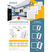 Downlight de LED, 5W, 3000K/4000K/6500K(CCT),IP54,220V-240V AC,Flickerless, cuadrado de empotrar