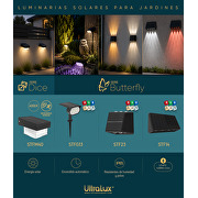 LED luminaria solar de pared CCT+RGB, 60°, IP65