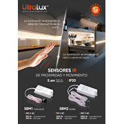 Sensor con un detector para apertura/cierre de puerta o proximidad, 2000 W / 1000 W, 5 cm, IP20