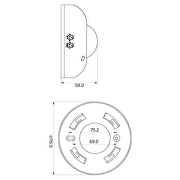 Sensor de movimiento (PIR) de superficie 360º,6A,blanco