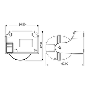 Sensor de movimiento (PIR) de superficie 180º ,IP44,6A, blanco