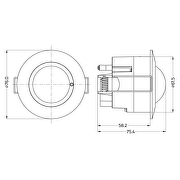 Sensor de microondas, 360°, 1-8 m,empotrar