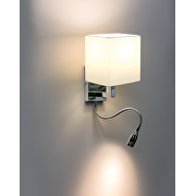 LED apliques de pared, con led lámpara flexible 3W(CREE), niquel satinado
