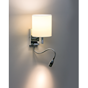 LED apliques de pared, con led lámpara flexible 3W(CREE), niquel satinado
